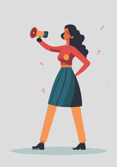  flat illustration of girl.