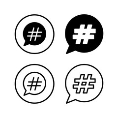 Hashtag icon vector. hashtag simbols