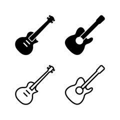 Naklejka premium Guitar icon vector. musical instrument sign