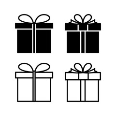 Gift icon vector. gift box icon. birthday gift