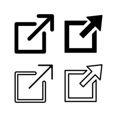 External link icon vector. hyperlink chain symbol. download, share,