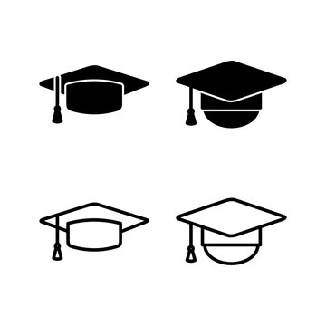 Education icon vector. graduation cap icon vector