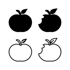 Apple icon vector. apple symbol
