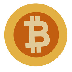 currency icon bitcoin Symbol for investment illustration