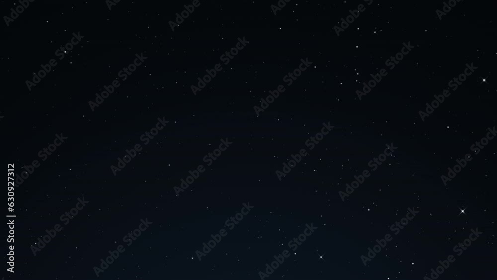 Wall mural through space, starfield. blinking stars. seamless loop abstract particles background.