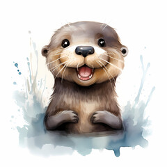 Otter Water Color Design - 630927301