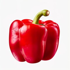Red pepper . Ai. Cutout on white background