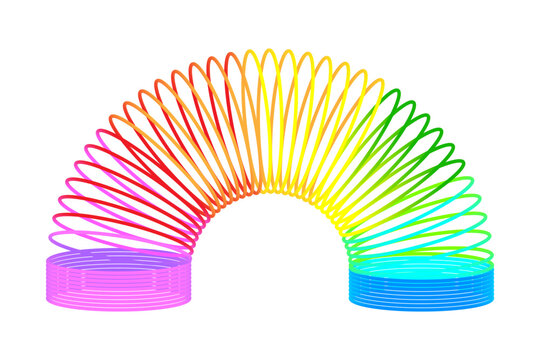 Slinky Rainbow Folded Paper Garland