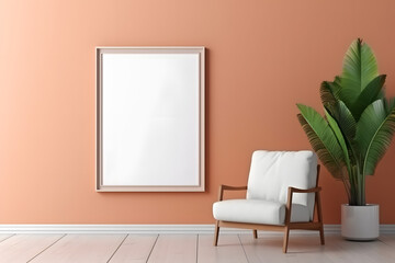 Neutral and Modern Art Display Frame Mockup, generative, ai