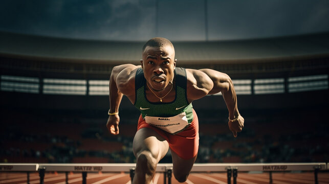 Track Athlete made with Generative AI Technology  