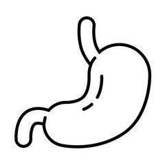Stomach icon vector illustration design, line art style icon, human internal organs