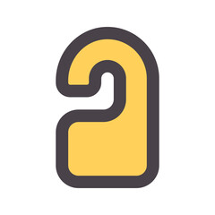 do not disturb flat line icon