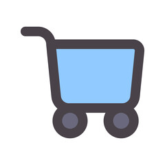 cart flat line icon