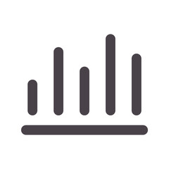 data analytics flat line icon