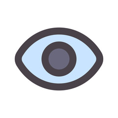 vision flat line icon