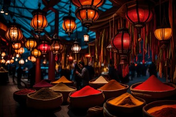 lanterns in the city