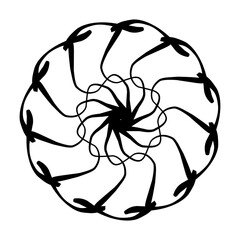 Black Ornamental flower logo design, suitable for user as your business icon in the field of beauty or decoration