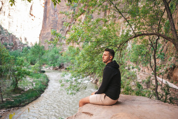 Zion National Park with different trail on the way 