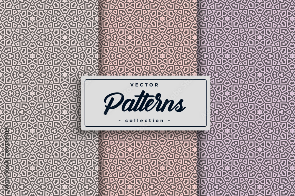 Aufkleber Vector of geometric shapes pattern background Seamless pattern with lined cubes, stripy boxes blocks vector background