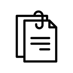 attach file line icon illustration vector graphic. Simple element illustration vector graphic, suitable for app, websites, and presentations isolated on white background