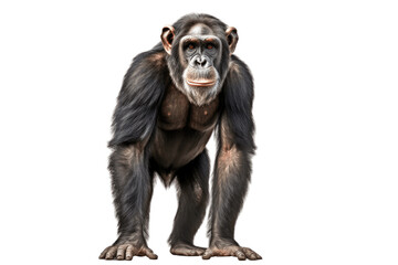 African Chimpanzee isolated on transparent background.