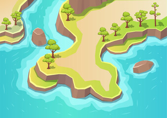 Seashore of tropical island