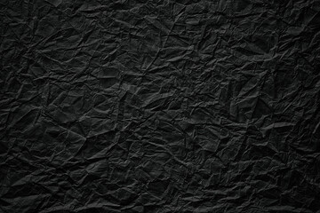 crumpled paper texture, black cardboard sheet, gloomy background - 630937154