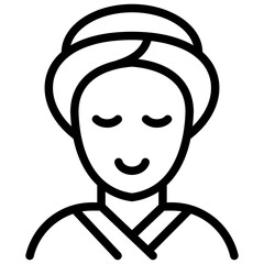 Obraz premium spa icon illustration design with outline