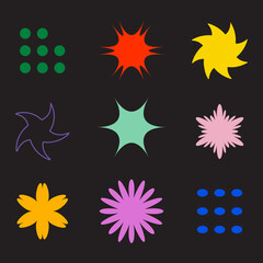 Pattern star abstract shape background liquid texture wallpaper graphic geometric line repeat seamless retro banner