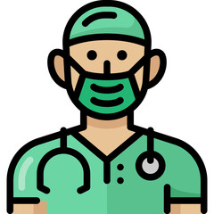 doctor filled outline icon