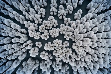 white trees generated by AI tool