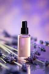 Obraz na płótnie Canvas Lavender Essential Oil Advert Studio Shot 