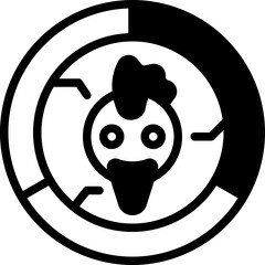 animal solid line icon