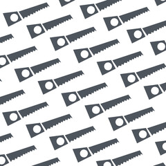 Cluster of hand saws with long serrated blades