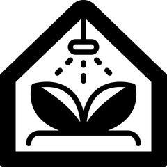 greenhouse solid line icon