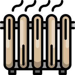 heater filled outline icon