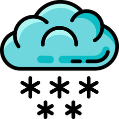 snow filled outline icon