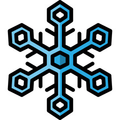 snowflake filled outline icon