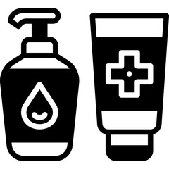 alcohol gel solid line icon
