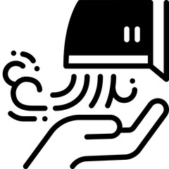 hand dryer solid line icon