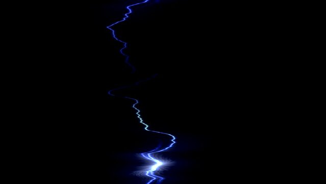 Loopable Blue Lightning Scan Line
