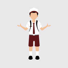 Student flat illustration vector element