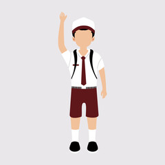 Student flat illustration vector element