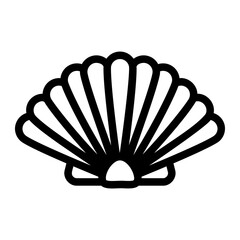 clam line icon