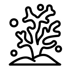 Obraz premium coral line icon