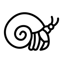 hermit crab line icon