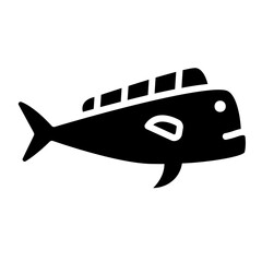 mahi mahi glyph icon
