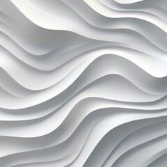 Wavy white paper art texture for background