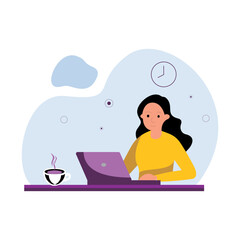 Flat design illustration landing page vector element