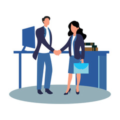 Flat design illustration landing page vector element